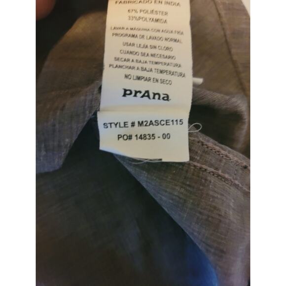 Prana Ascension Shirt Mens M Taupe Long Sleeve Button Up Outdoor Hiking Stretch - Picture 11 of 16